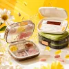Transparent compartments medicine box, portable household packaging and storage box for dispensing tablets and cotton swabs Specification image
